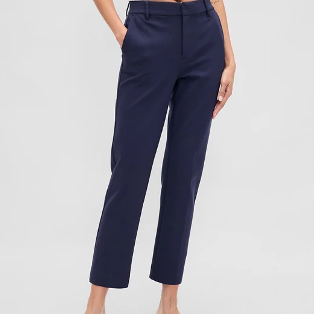 GAP High Rise Double Knit Slim Crop Pants